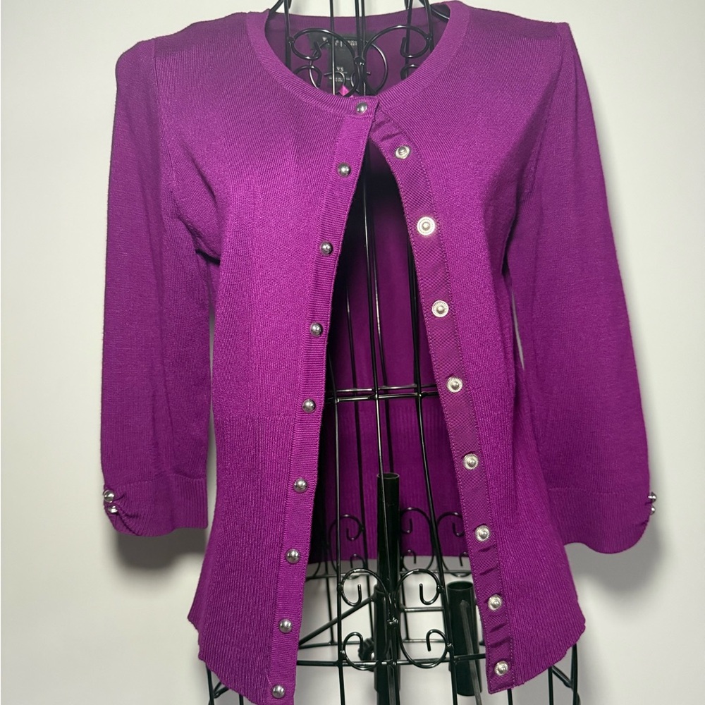 White House Black Market Fuchsia‎ Cardigan
